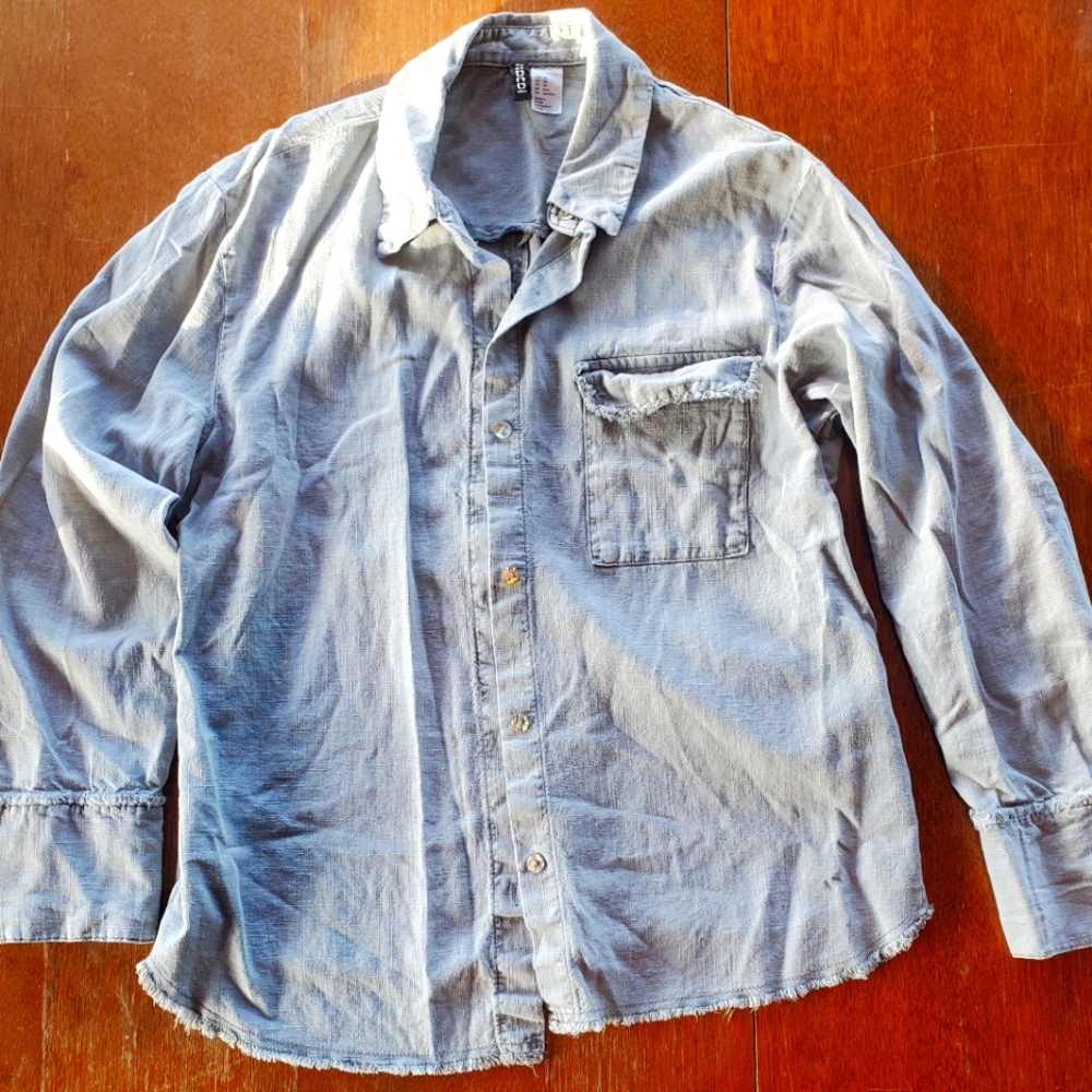 H&M Button Down, Xs, Grey